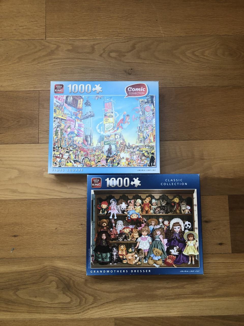Twee puzzels van King 1000 stukjes