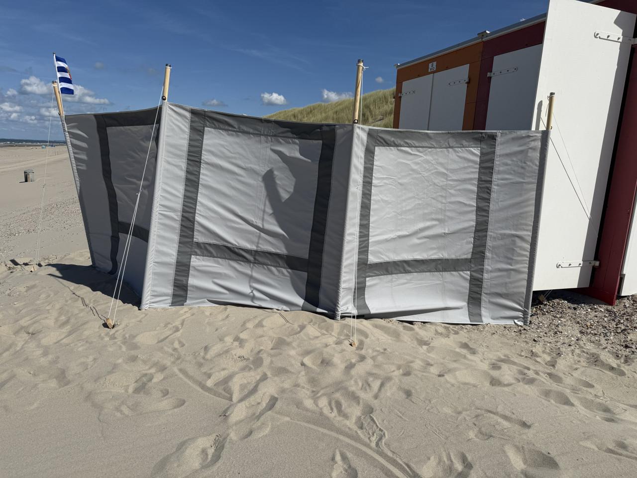 Stevig strand windscherm grijs