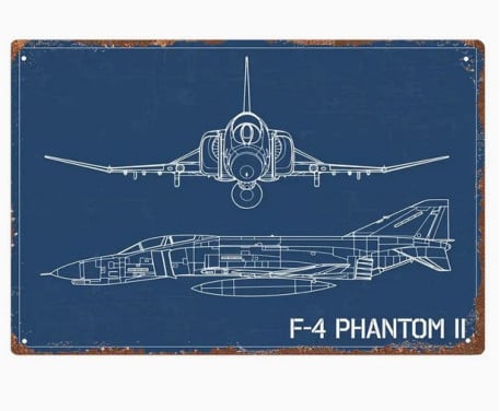 F-4 phantom ( op aluminium ) decoratie