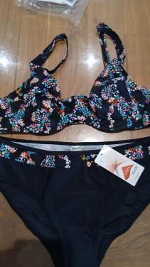 Bikini nieuw zwart +kleuren B80 beugelbikini 42 petite fleur