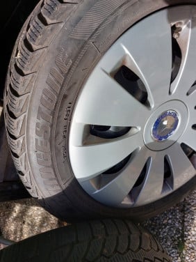 4 winterbanden op stalen velg