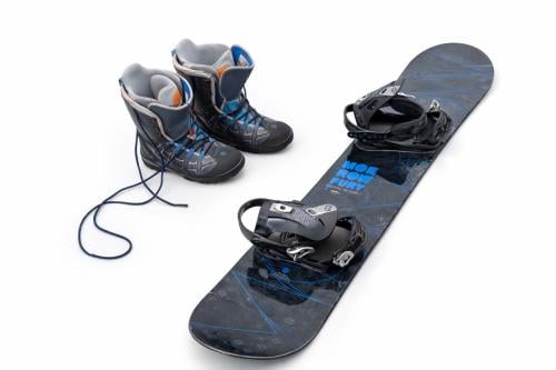 Snowboard + boots