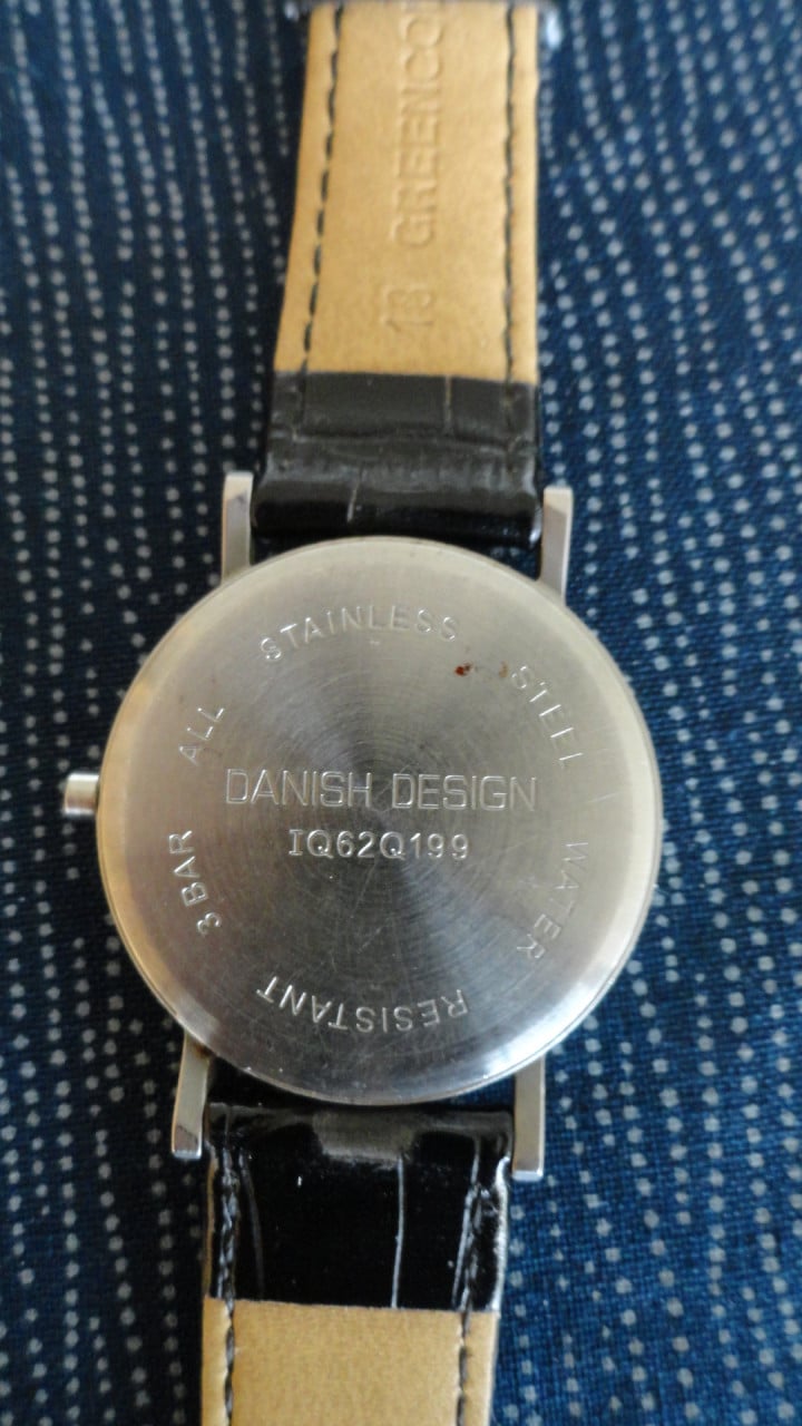 Danish Design horloge met zwart leren bandje (zie foto’s) Danish Design
