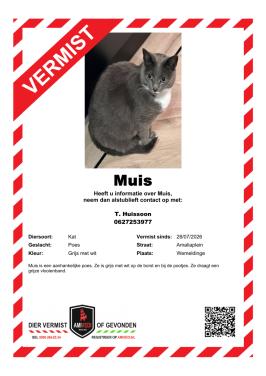 Poes vermist