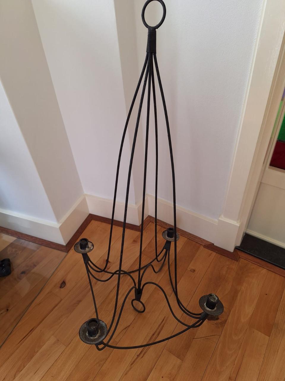 Kandelaar voor aan het plafond 4 kaarsen