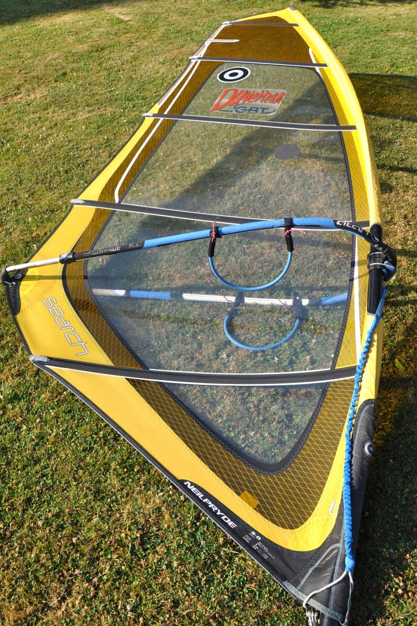 5.0 m2 NeilPryde Search set (zeil, mast, giek, mastvoet)