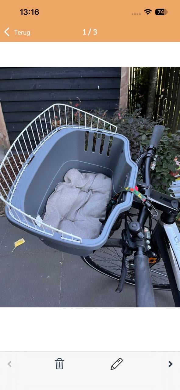 Honden fietsmand Ferplast compleet zgan