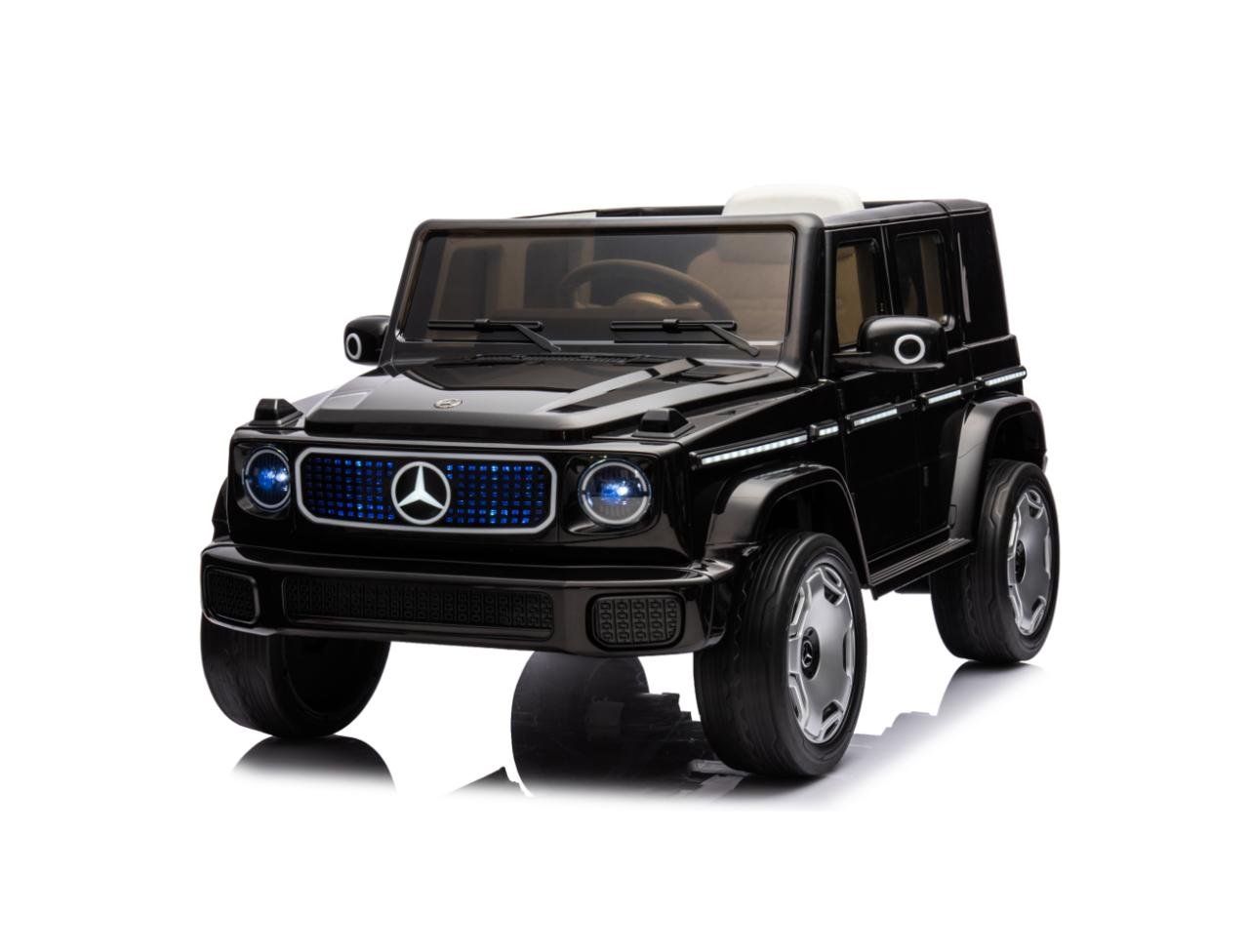 Elektrische Kinderauto 12V–Mercedes-Benz G-Klasse EQG | Zwart