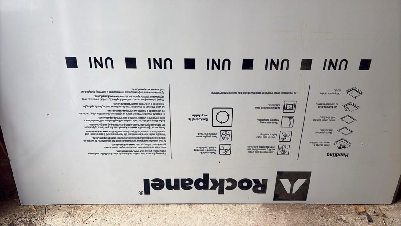 Rockpaneel plaat antraciet/zwart 120x 123 cm