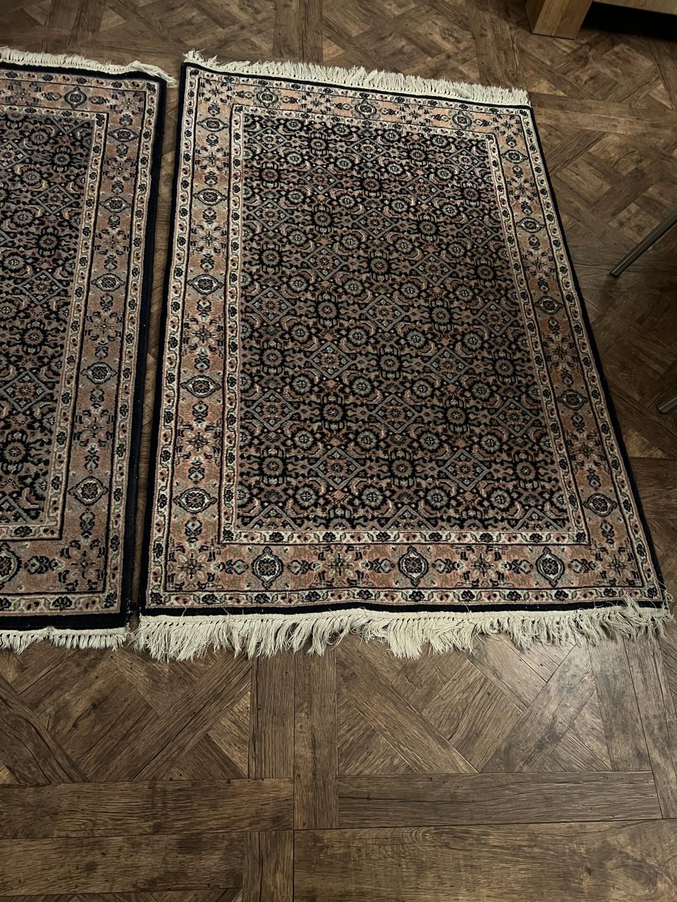 2x Perzisch tapijt handgeknoopt oosters vloerkleed wol vintage klassiek