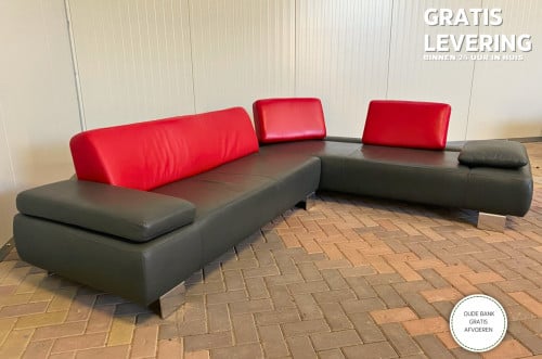 GRATIS LEVERING HEEL NL Design Montel Echt Leer Hoekbank