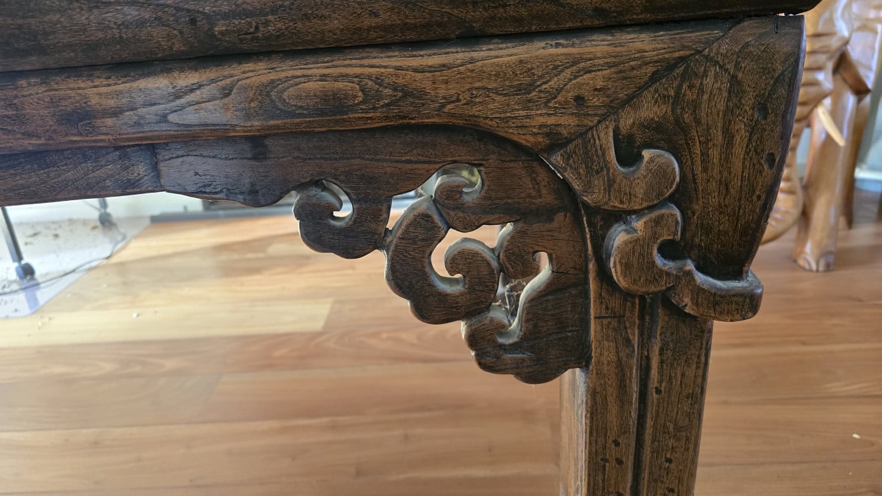 Antieke chinese houten tafel voor 8 personen