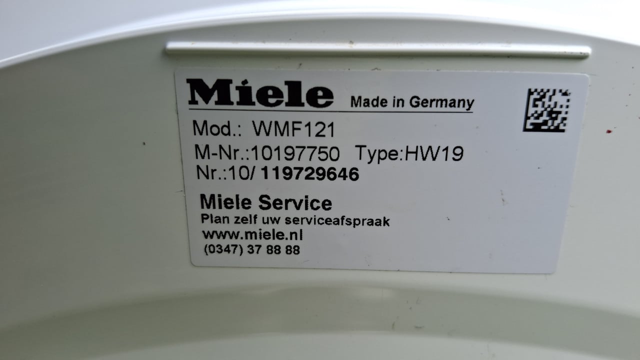 Miele wasmachine (gereserveerd)