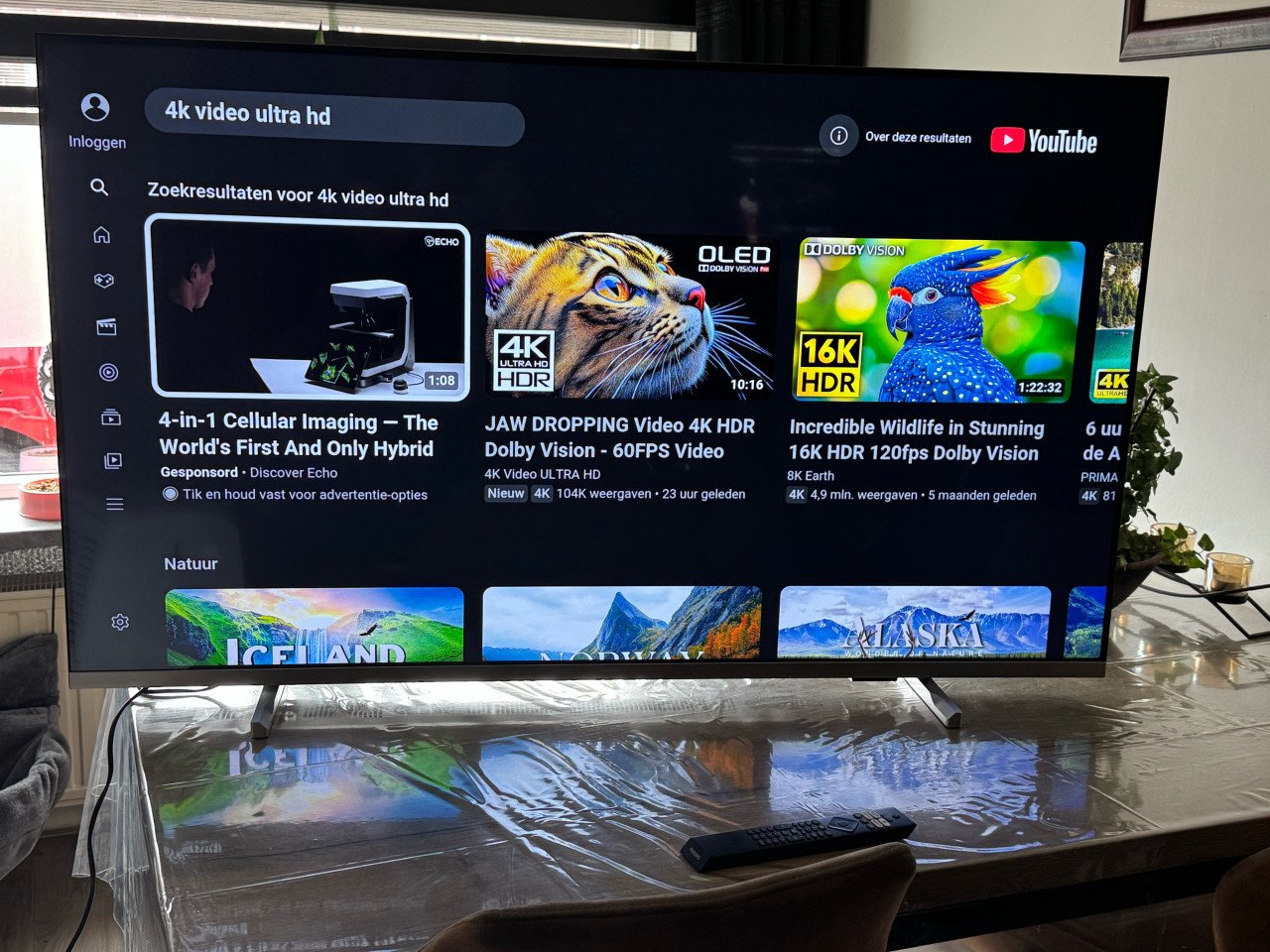 Philips smart tv 4k 55 inch ongeveer twee jaar oud