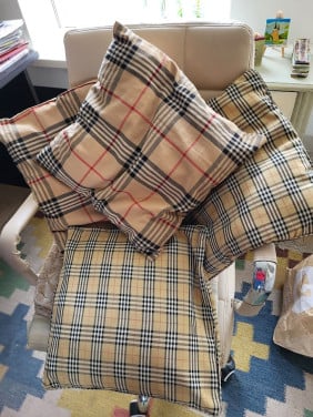 Burberry kussens ( 4 stuks)