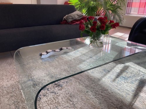 Glazen salontafel