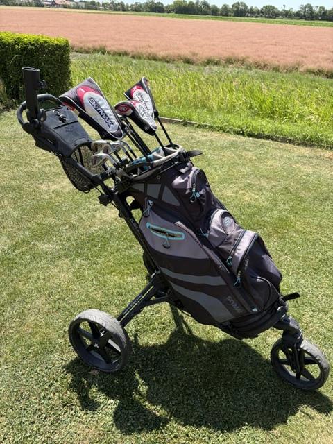 Golfset heren met draagtas en trolley
