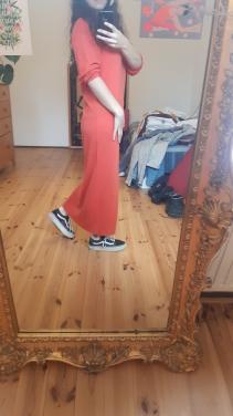 Rode/oranje jurk van rue blanche, merino wol en katoen