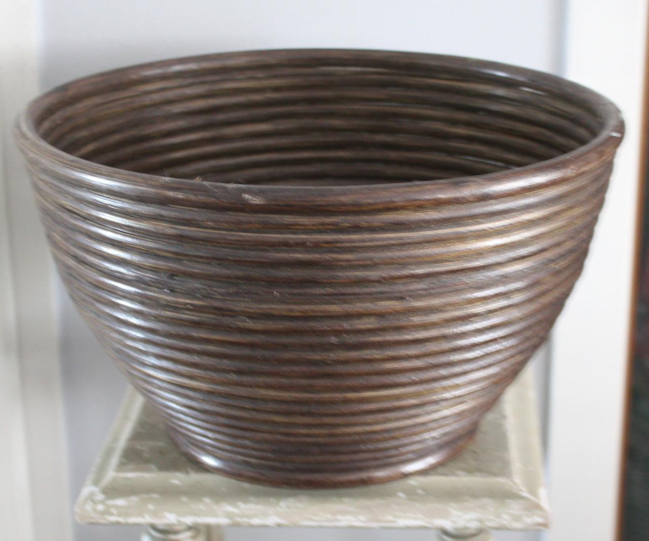 Set van 2 bruine bloempotten