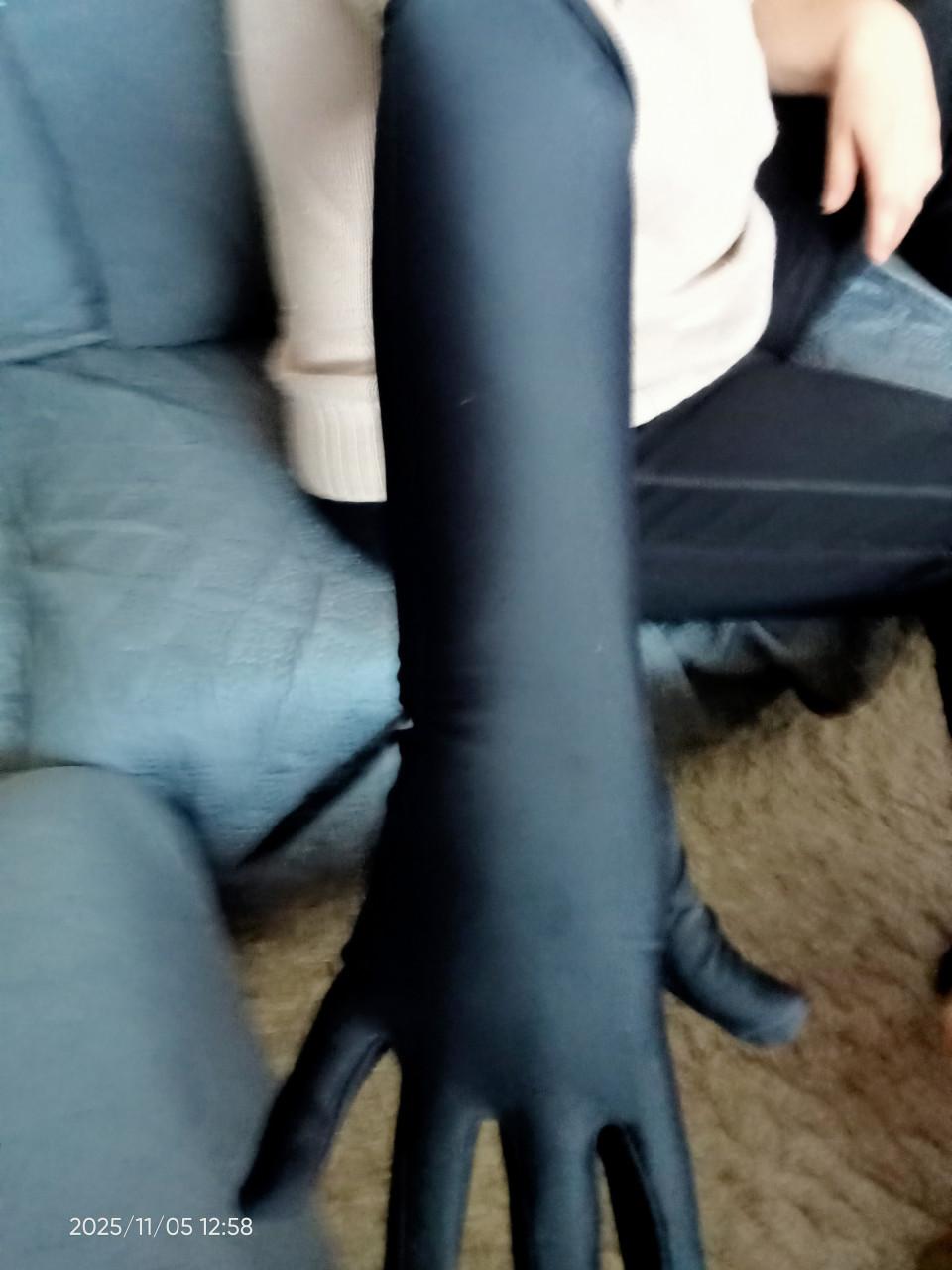 Set lange feesthandschoenen