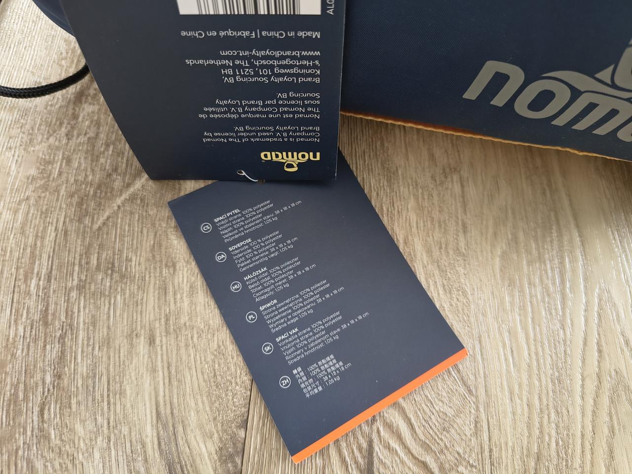 Prachtige lichtgewicht slaapzak Nomad met compressie hoes.