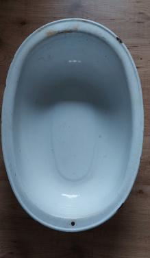 Wit Emaille Kinderbadje 70x47 cm.