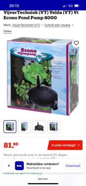 Te koop econa 2000 Vijverpomp  sterke en zuinige pomp