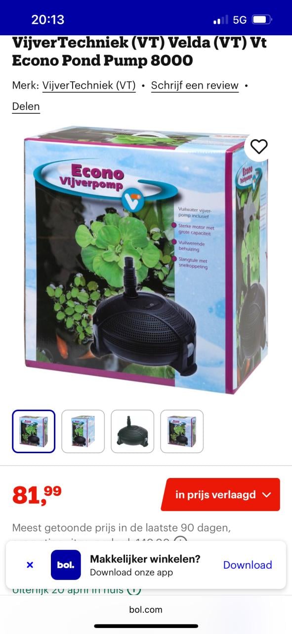 Te koop econa 2000 Vijverpomp  sterke en zuinige pomp