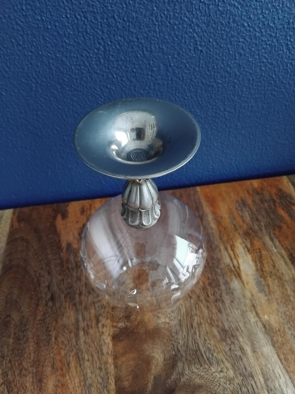 Brandy snifter Tinnen voet