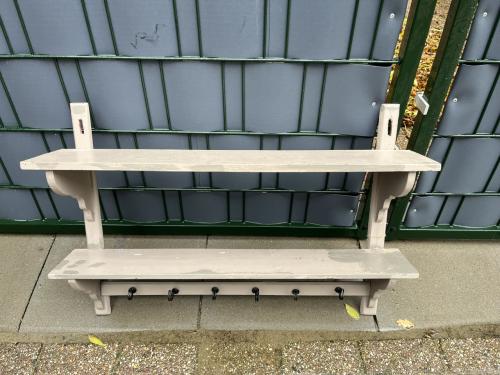 Wandkapstok Brocante 6 haken grijs