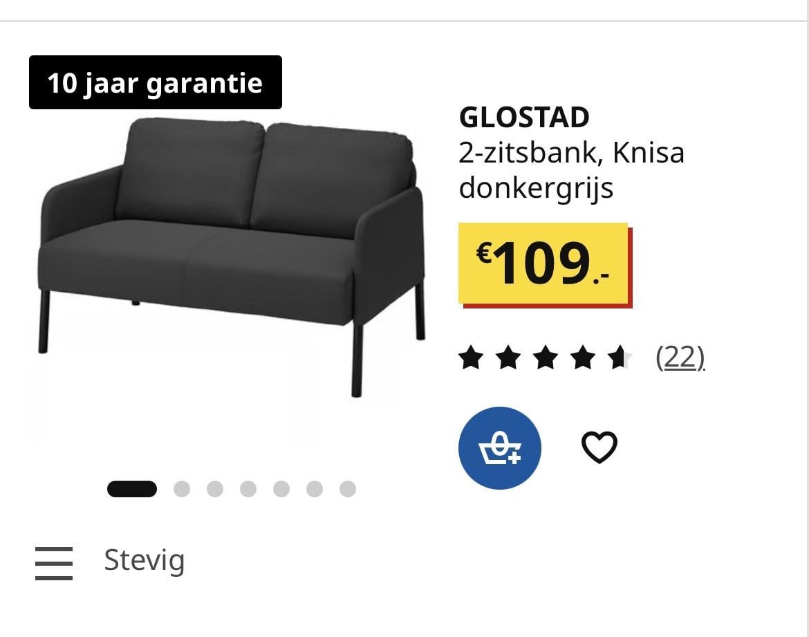 IKEA GLOSTAD bankje te koop