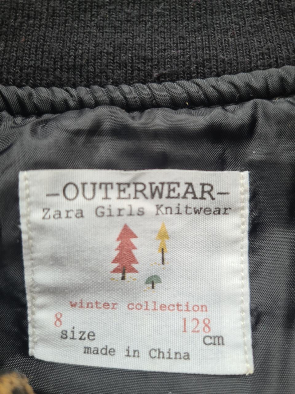 Zara tijgerprint voor/najaar gevoerd jackje  Maat 128