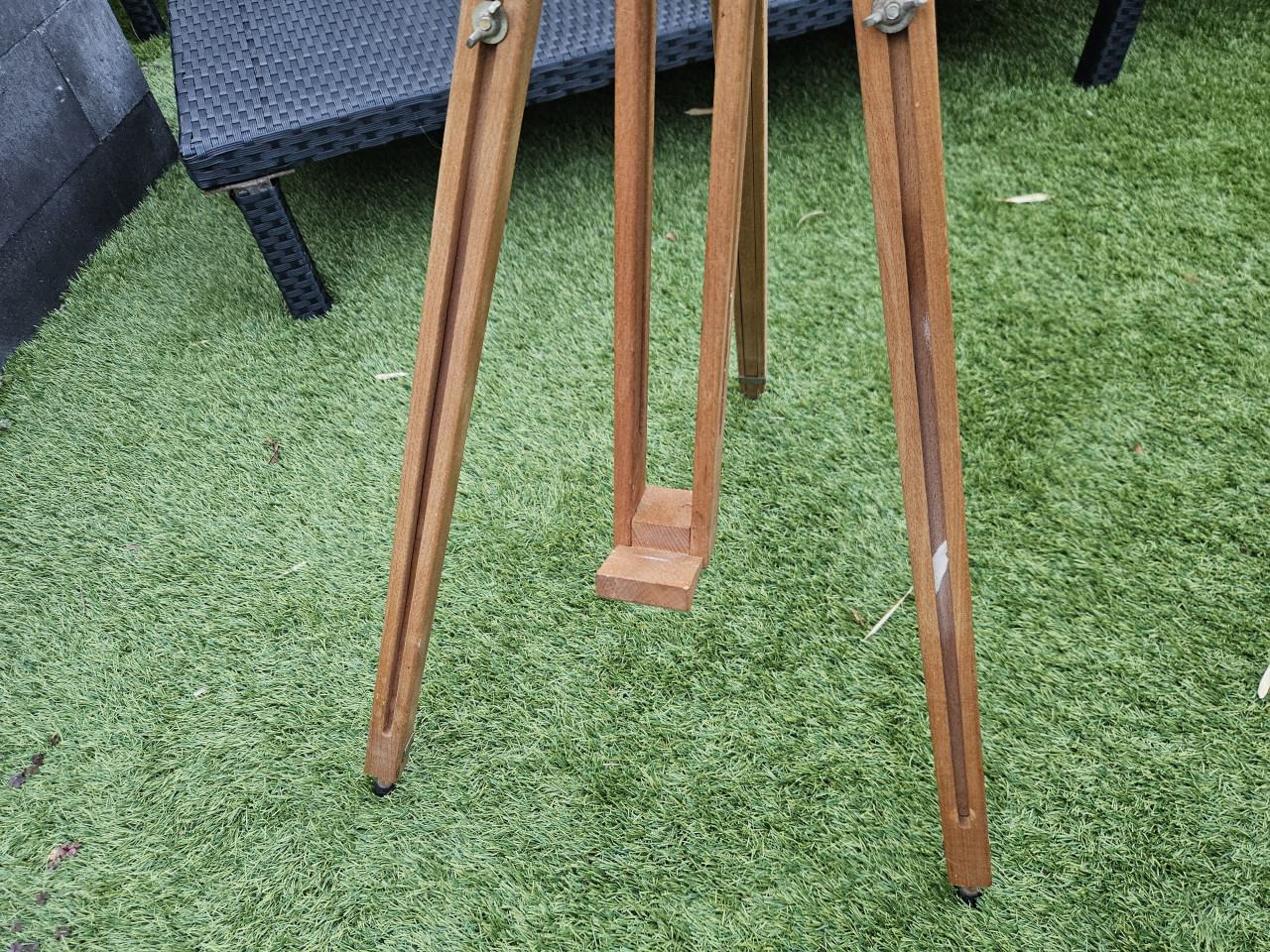 Houten vintage schildersezel, inklapbaar en verstelbaar