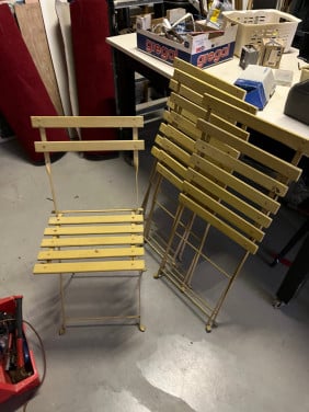 Bistro stoeltjes met/hout