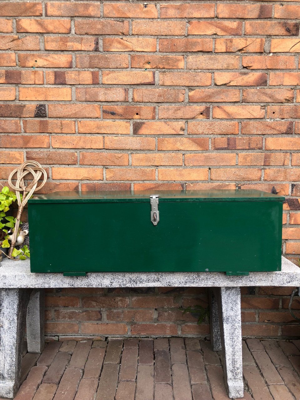 Groene gereedschap kist.
