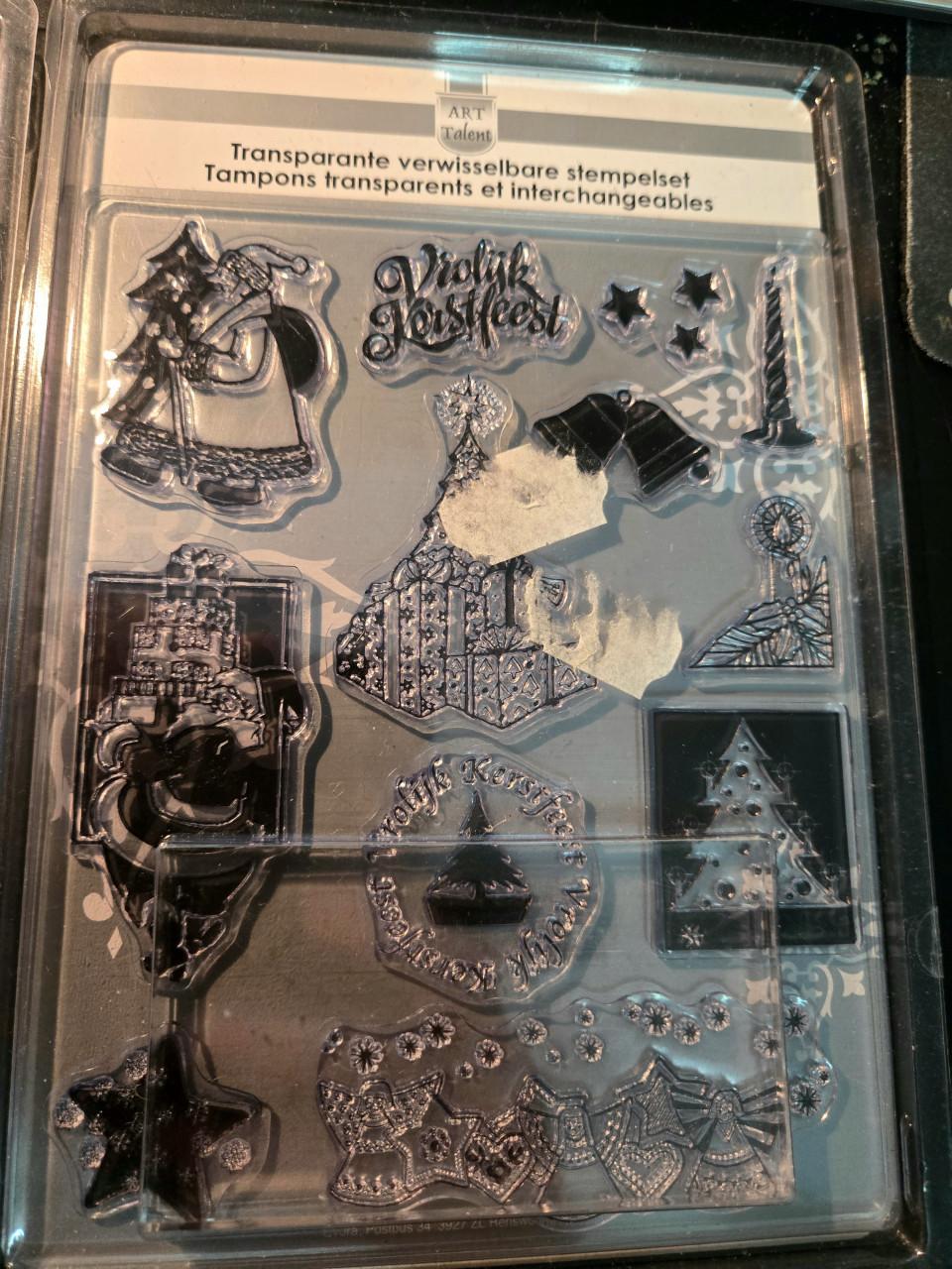 Set transparante, verwisselbare kerststempels  Art Talent. 2 stuks Nieuw
