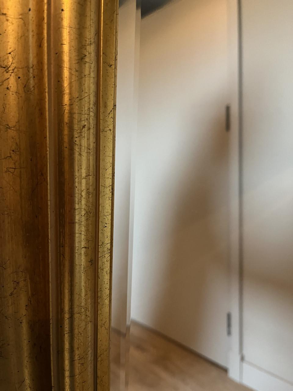 Grote brocante (facet-geslepen) spiegel