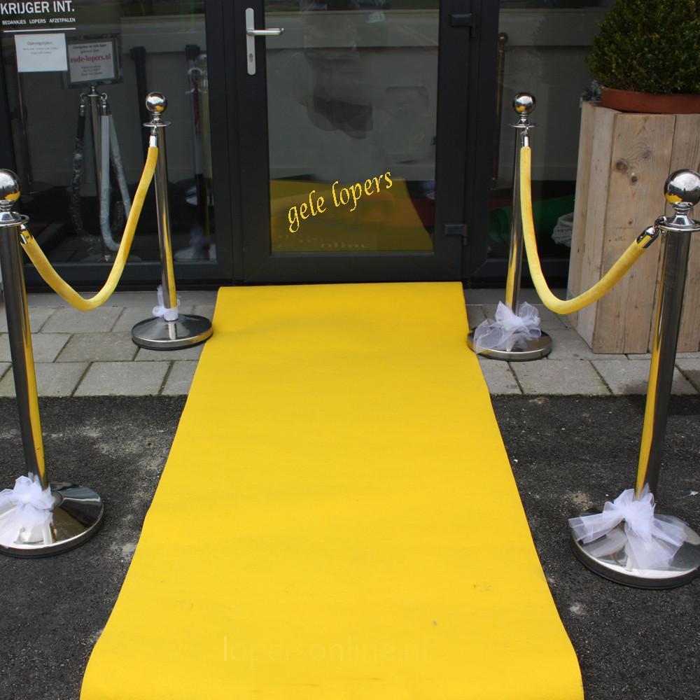 Gele loper voor feestelijke gebeurtenis