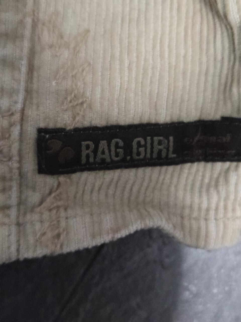 Wijde, beige corduroy broek met een abstract patroon van "Rag Girl" Maat 98