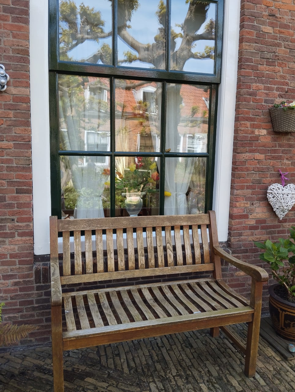 Teak houten tuinbank