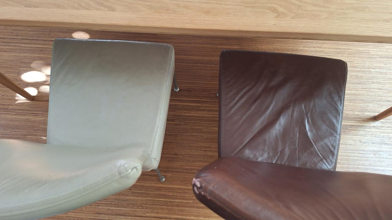 Lederen eetkamerstoelen 4 stuks