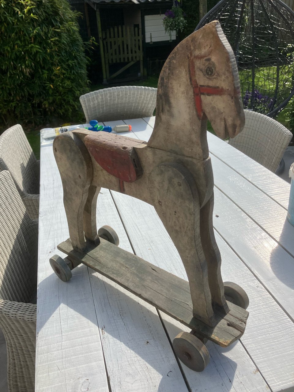 Brocante houten kinderpuzzels