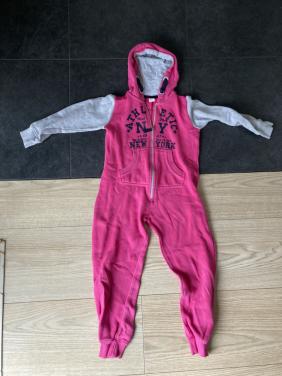 Roze grijze onesie Frendz maat 122