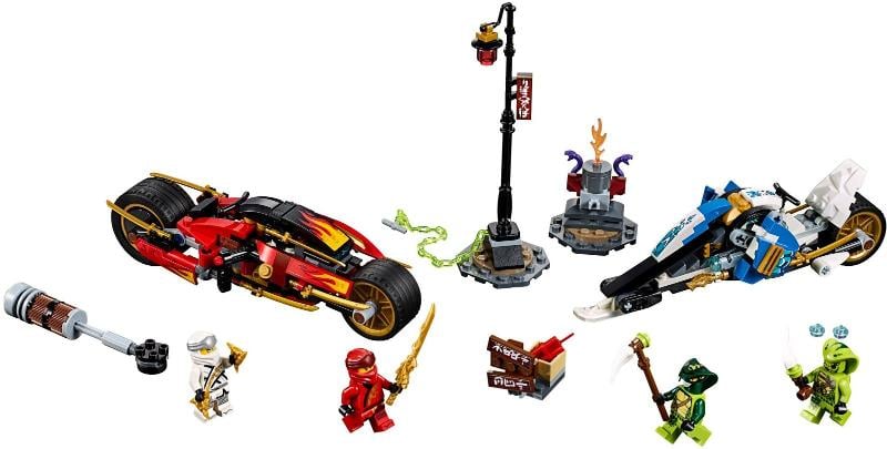 Lego Ninjago 70667:  Zwaardmotor van Kai & Sneeuwscooter van Zane