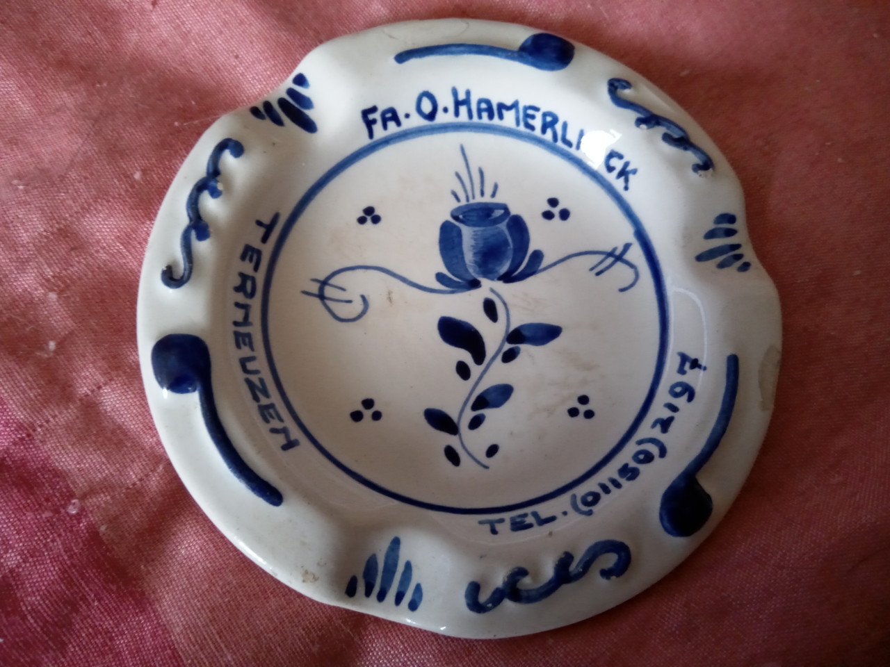 Klein ouder Asbakje fa. Q. Hamerlinck Terneuzen