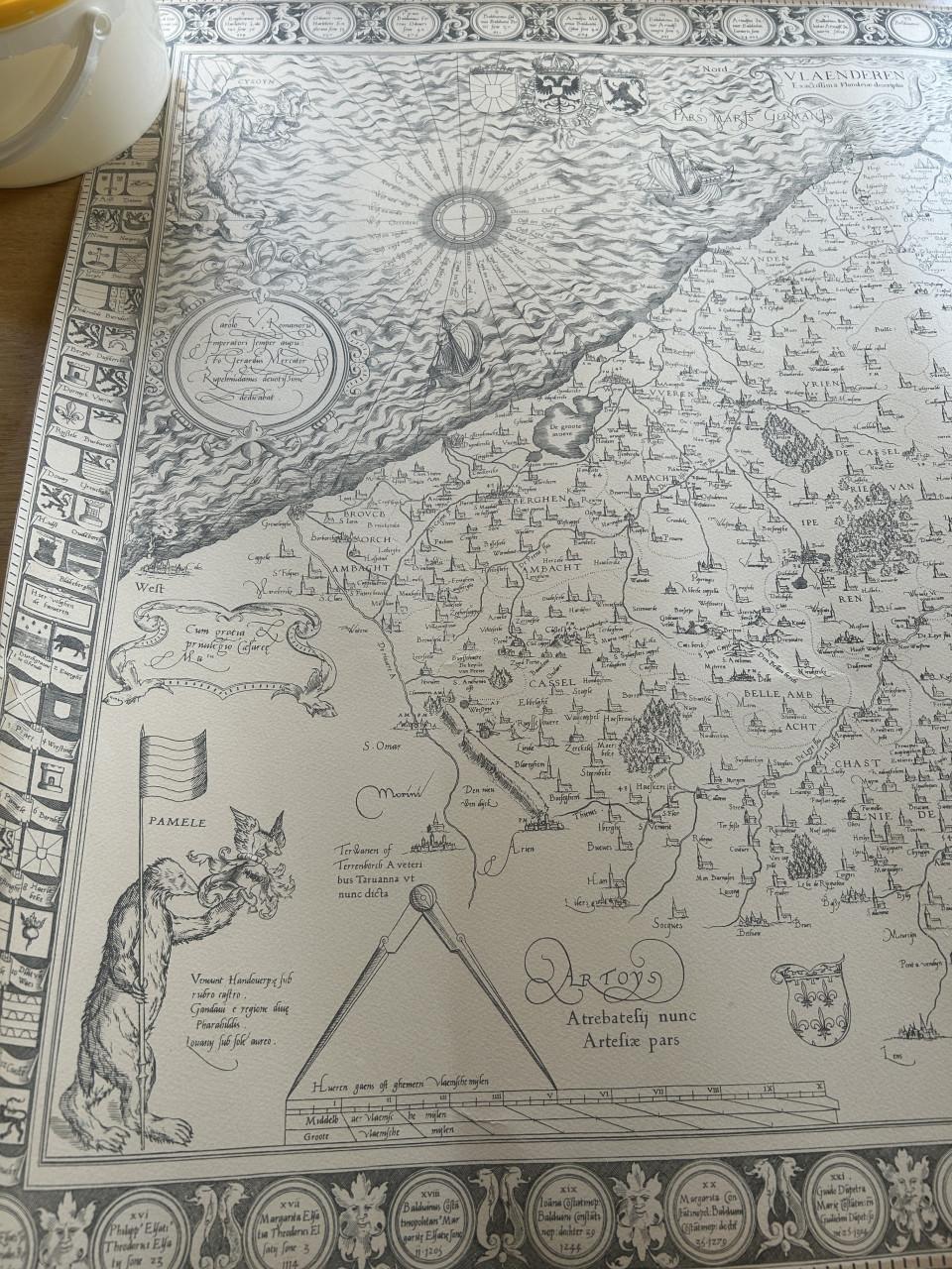 Cartografie kaart Vlaanderen