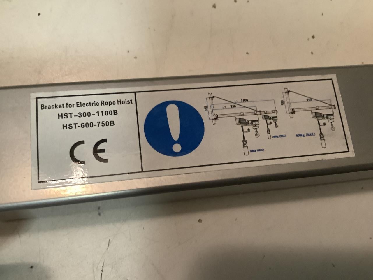 Zwenkarm voor elektrische takel HST-300-1100B/HST-600-750B