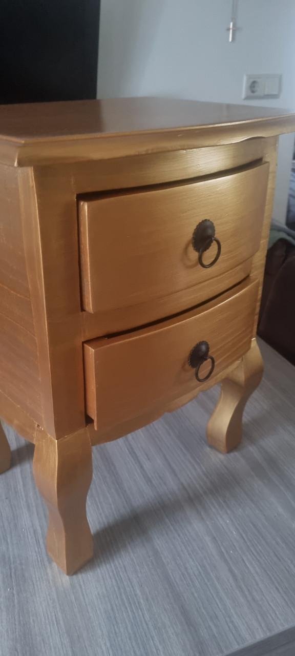 Kastje mangohout goudkleur