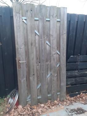 Geïmpregneerde poort op stalen frame breedte 100 cm x hoogte 190 cm