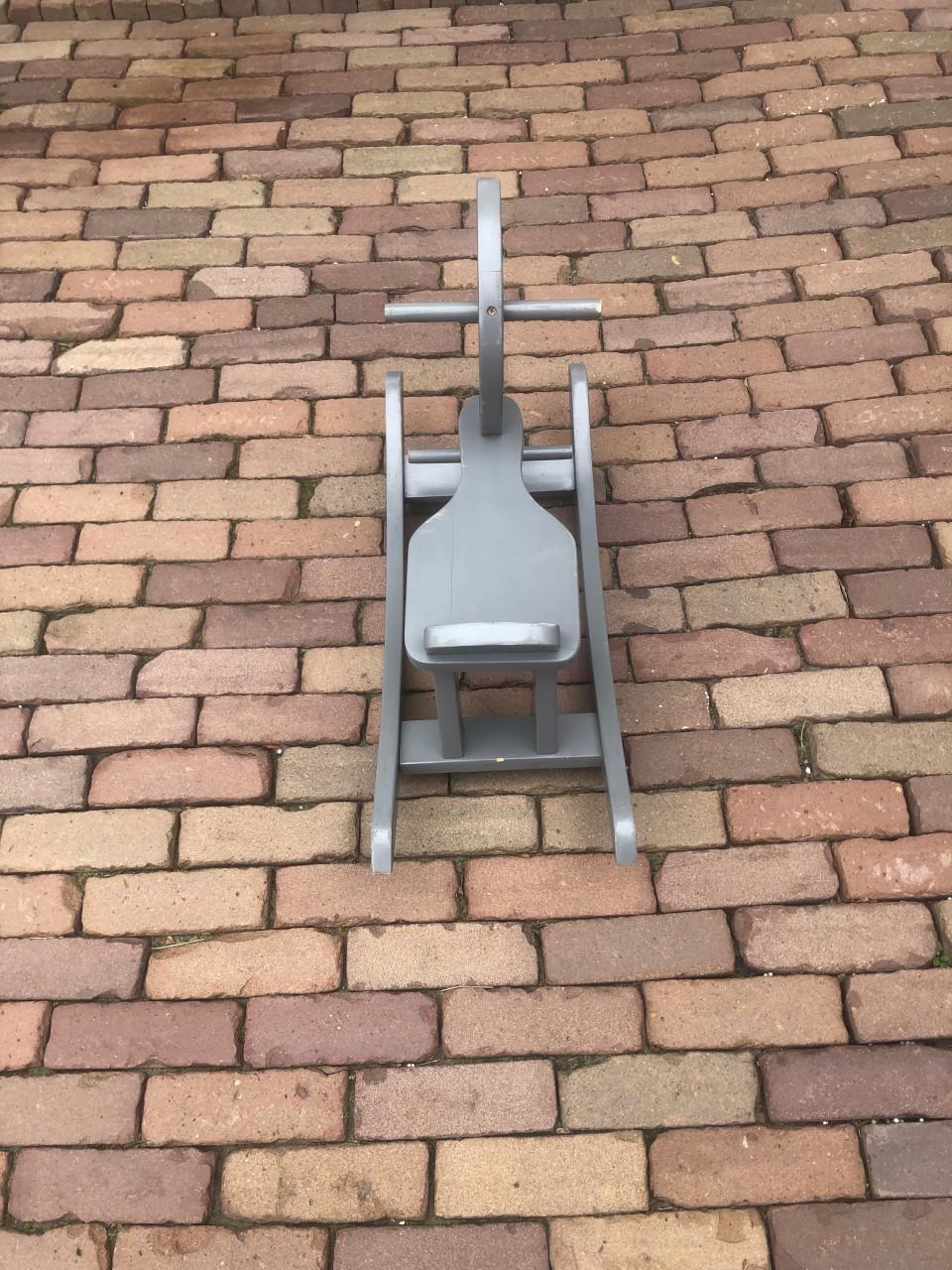 Houten Schommelpaard Grijs